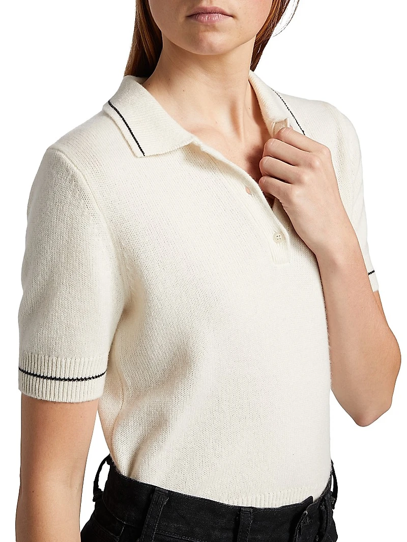 Carline Striped Polo Sweater