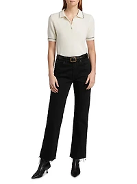 Carline Striped Polo Sweater