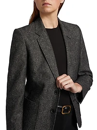Holden Cotton & Wool-Blend Single-Breasted Blazer