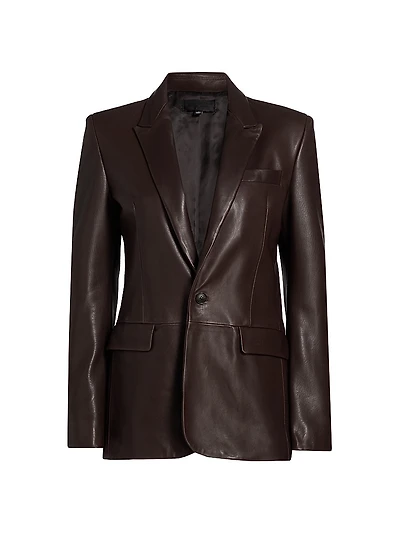Belmonde Leather Tailored Blazer