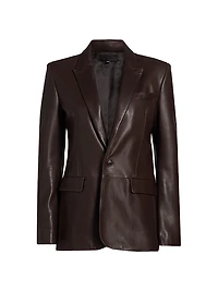 Belmonde Leather Tailored Blazer