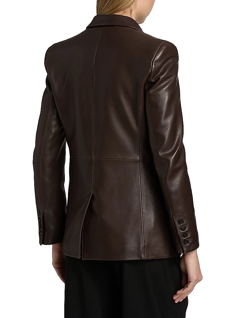 Belmonde Leather Tailored Blazer