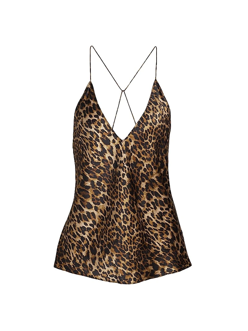 Emile Leopard-Print Silk Charmeuse Cami