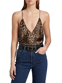 Emile Leopard-Print Silk Charmeuse Cami