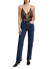 Emile Leopard-Print Silk Charmeuse Cami