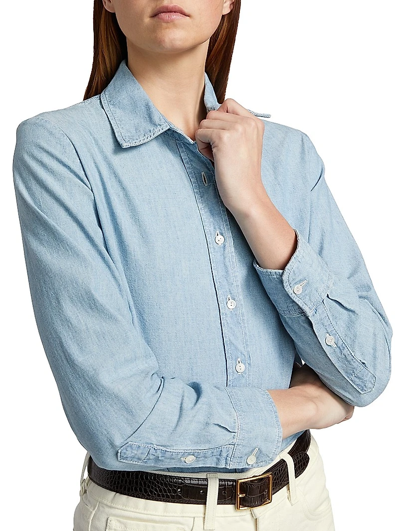 Monti Denim Button-Front Shirt