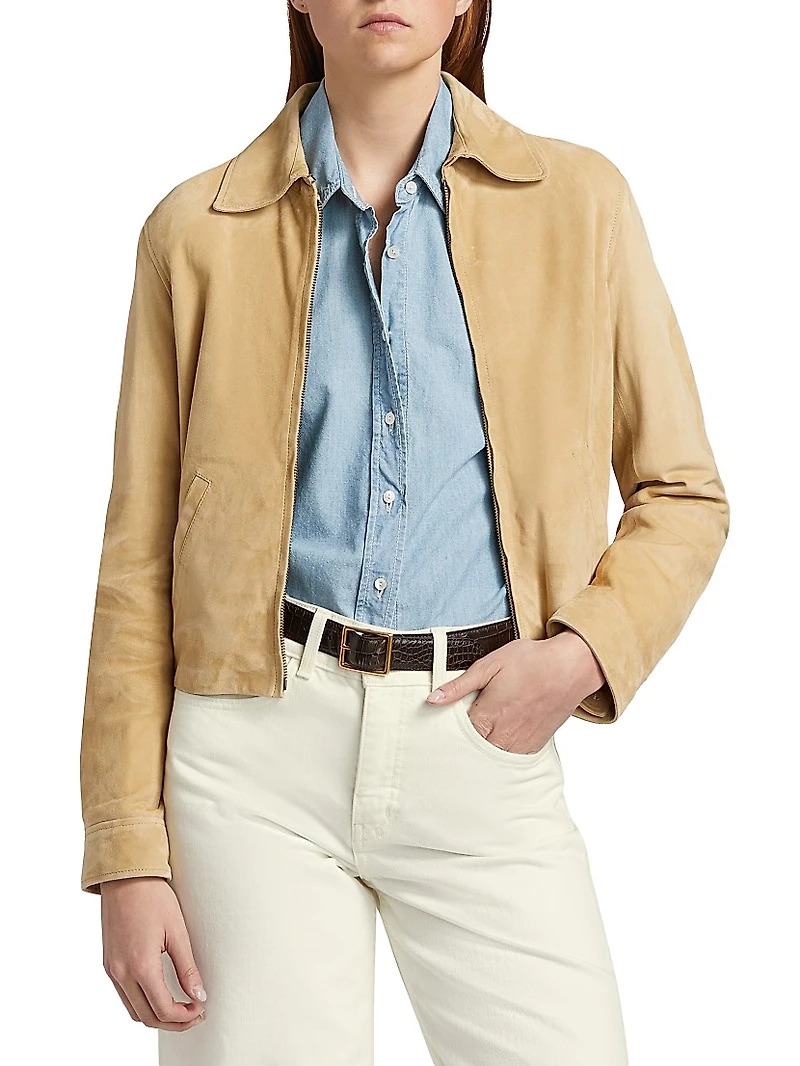 Beauvais Suede Zip-Up Jacket