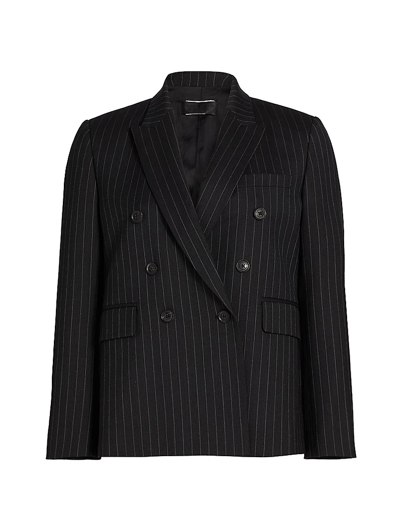 Duran Striped Stretch Virgin Wool Jacket