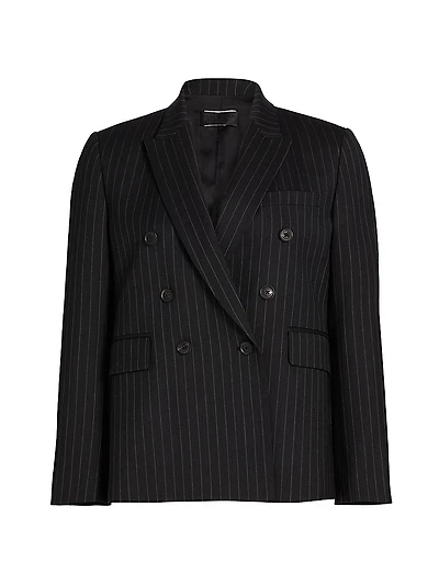 Duran Striped Stretch Virgin Wool Jacket