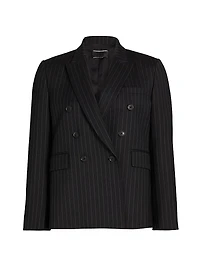 Duran Striped Stretch Virgin Wool Jacket