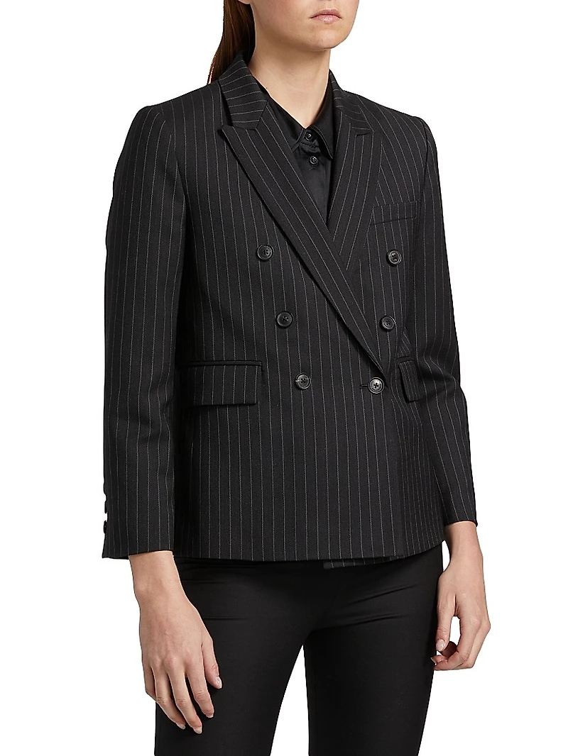 Duran Striped Stretch Virgin Wool Jacket