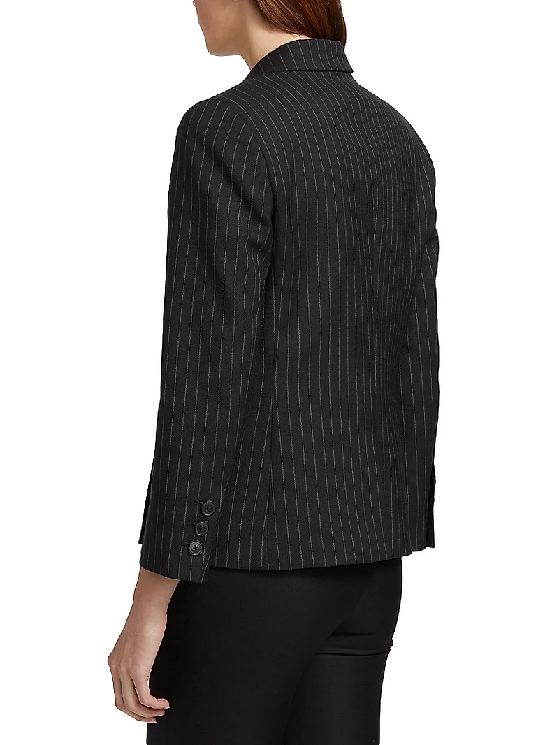 Duran Striped Stretch Virgin Wool Jacket