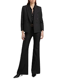 Duran Striped Stretch Virgin Wool Jacket