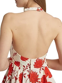 Celeste Floral Cotton Halterneck Top