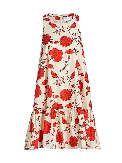 Jessie Floral Cotton A-Line Minidress