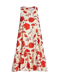 Jessie Floral Cotton A-Line Minidress