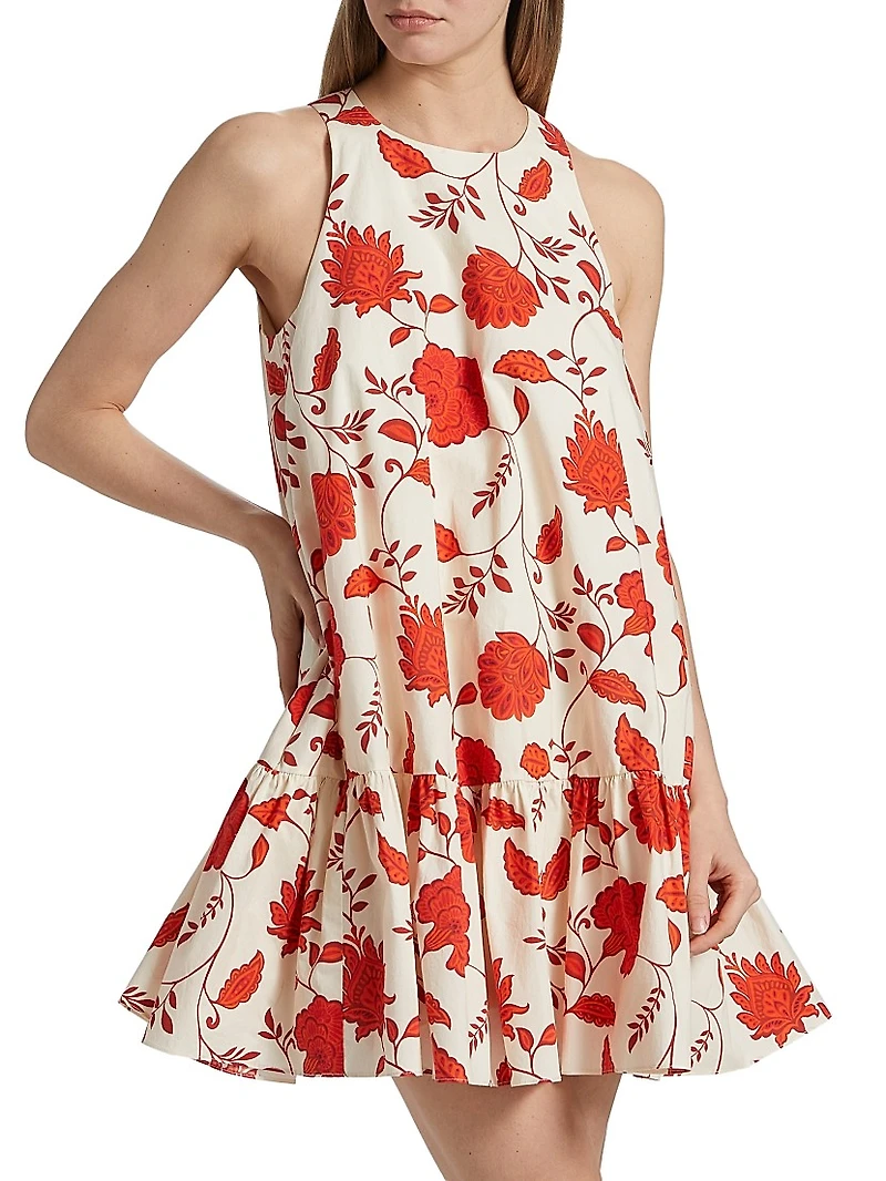Jessie Floral Cotton A-Line Minidress