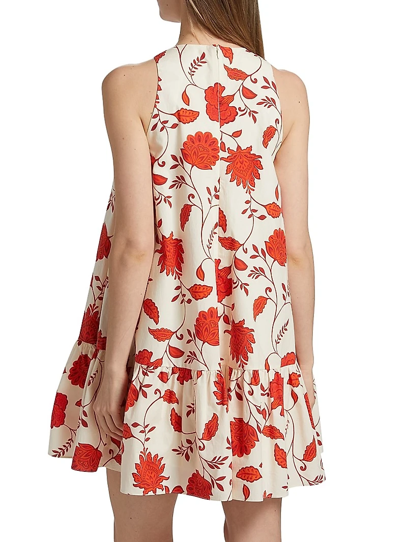 Jessie Floral Cotton A-Line Minidress