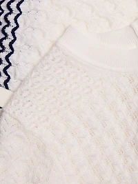 Diana Wool Pointelle-Knit Top