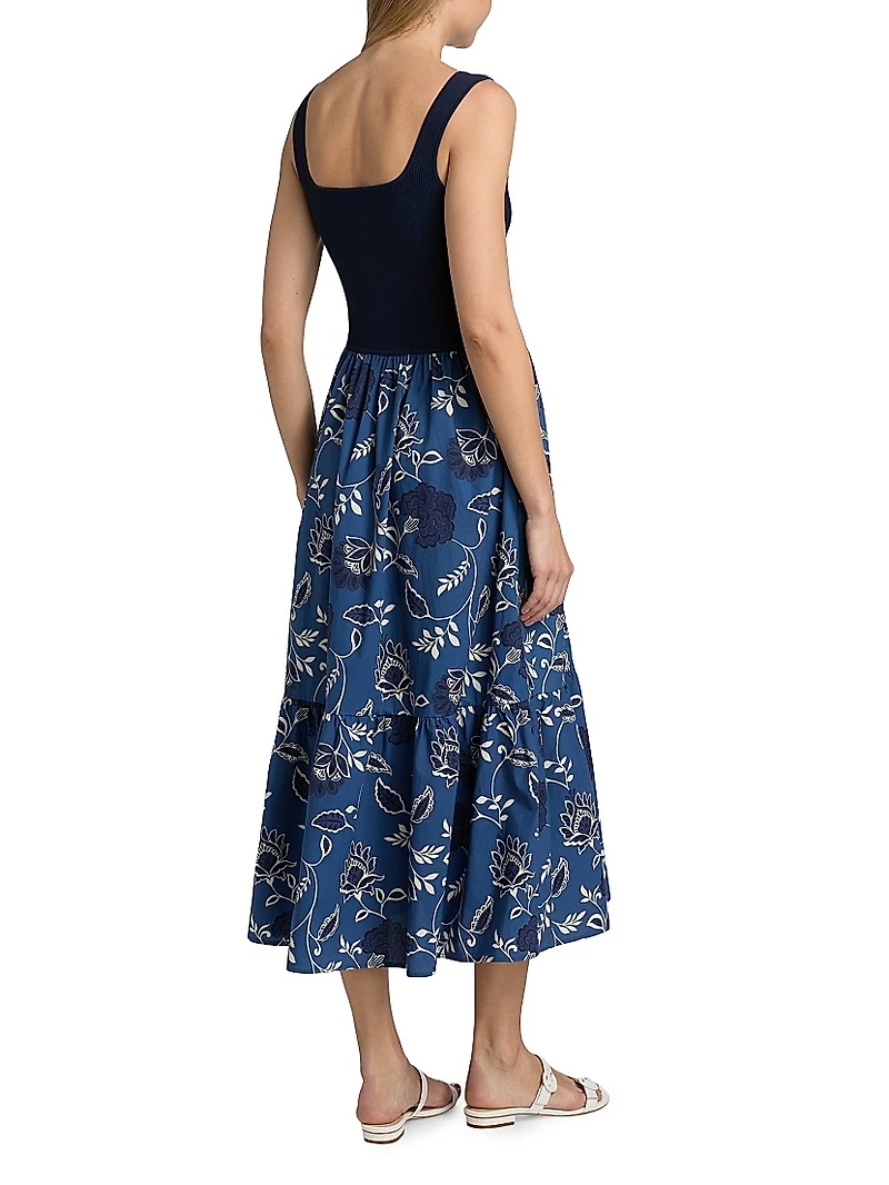 Josephina Floral Cotton Midi-Dress