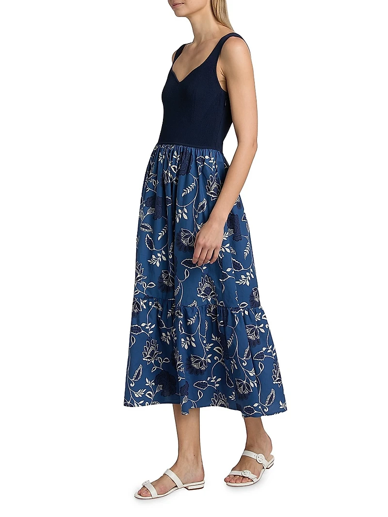 Josephina Floral Cotton Midi-Dress