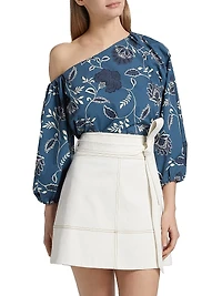 Tabitha Floral Cotton Off-The-Shoulder Top
