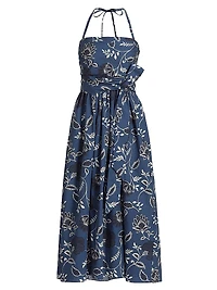Cassandra Cotton Tie-Waist Maxi Dress