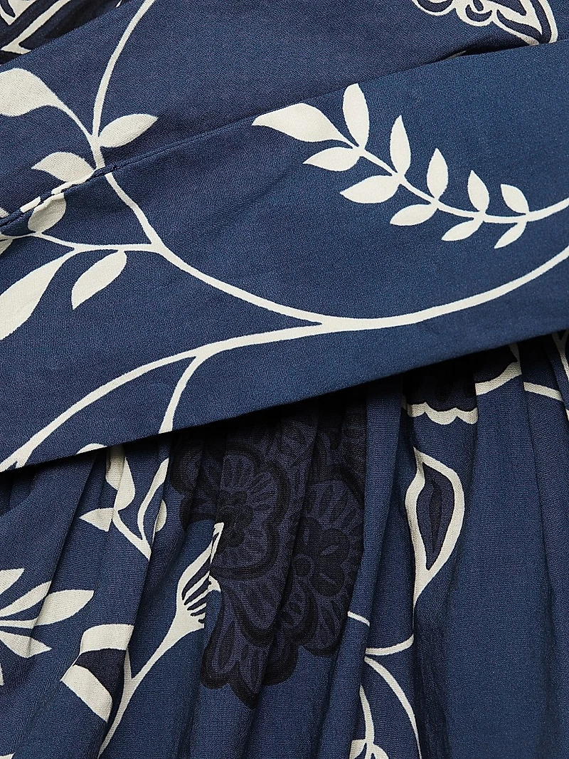 Cassandra Cotton Tie-Waist Maxi Dress