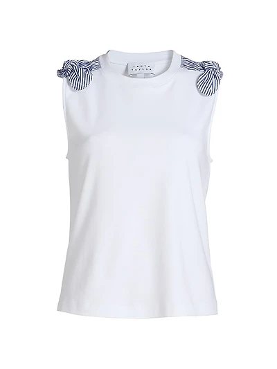 Mary Striped Bow Top