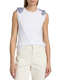 Mary Striped Bow Top