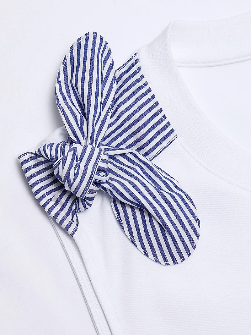 Mary Striped Bow Top