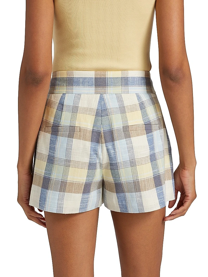 Allen Check Cotton-Blend Shorts