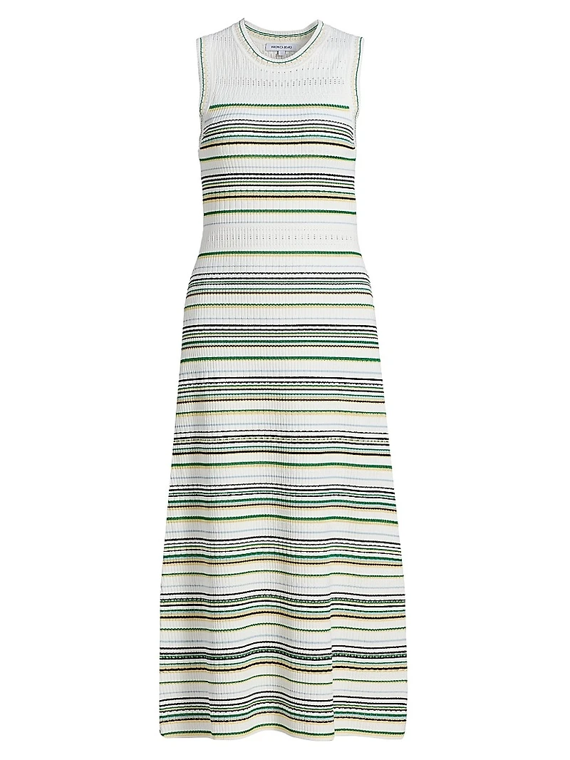 Dawna Striped Knit Midi-Dress