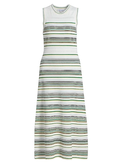 Dawna Striped Knit Midi-Dress