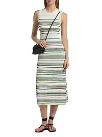 Dawna Striped Knit Midi-Dress