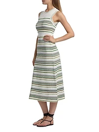 Dawna Striped Knit Midi-Dress