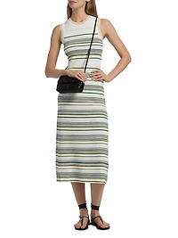 Dawna Striped Knit Midi-Dress