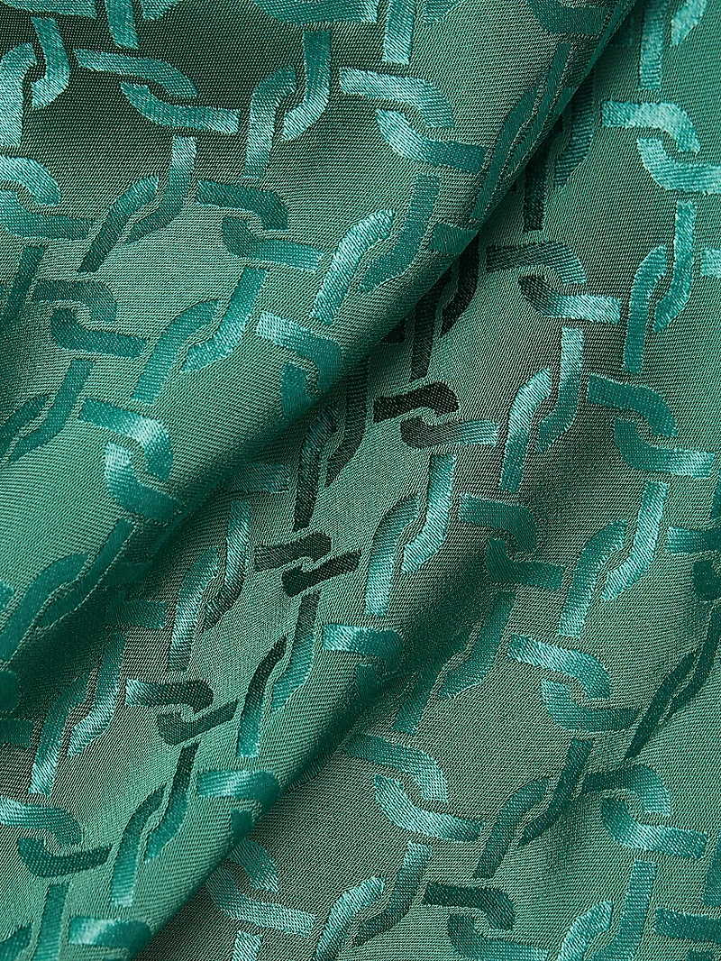 Sola Geometric Print Satin Top