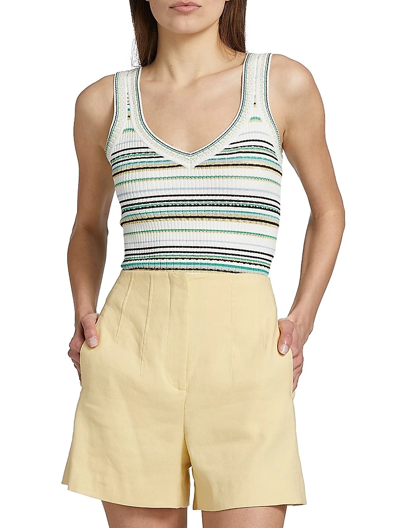 Carlin Striped Knit Tank