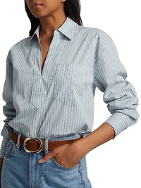 Khai Striped Stretch-Cotton Shirt