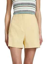 Brit Tailored Linen-Blend Shorts