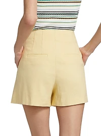 Brit Tailored Linen-Blend Shorts