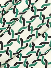 Colleen Geometric Print Linen-Blend Midi-Dress