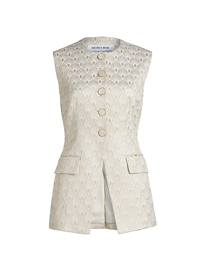 Lois Metallic Jacquard Vest