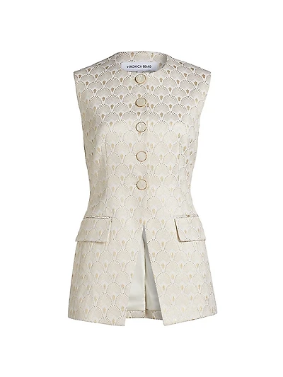 Lois Metallic Jacquard Vest