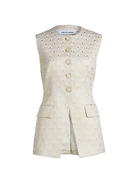 Lois Metallic Jacquard Vest