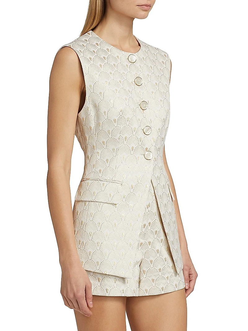 Lois Metallic Jacquard Vest