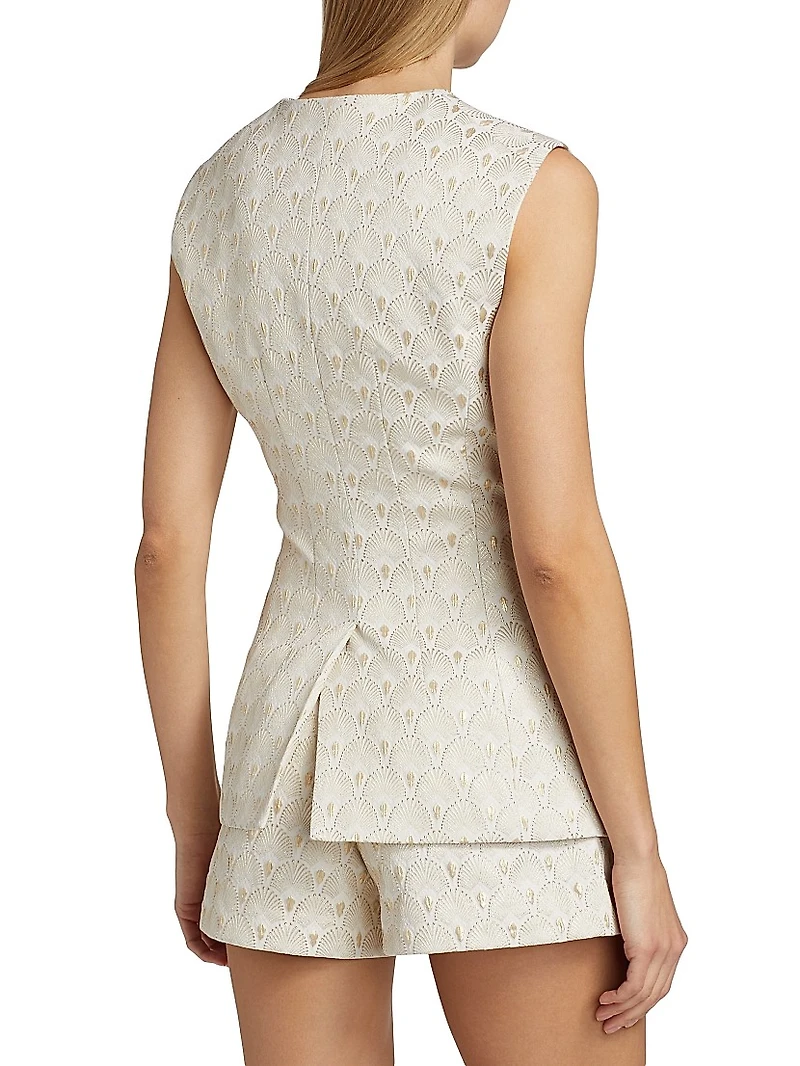 Lois Metallic Jacquard Vest