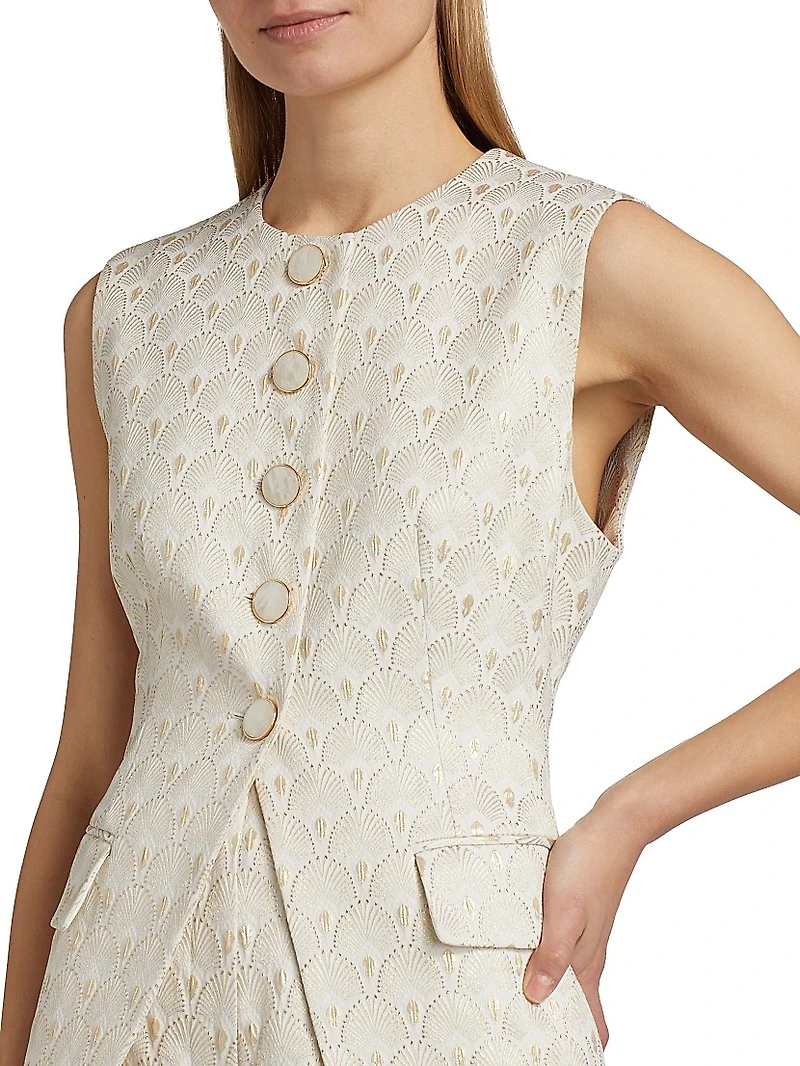 Lois Metallic Jacquard Vest