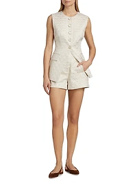 Lois Metallic Jacquard Vest